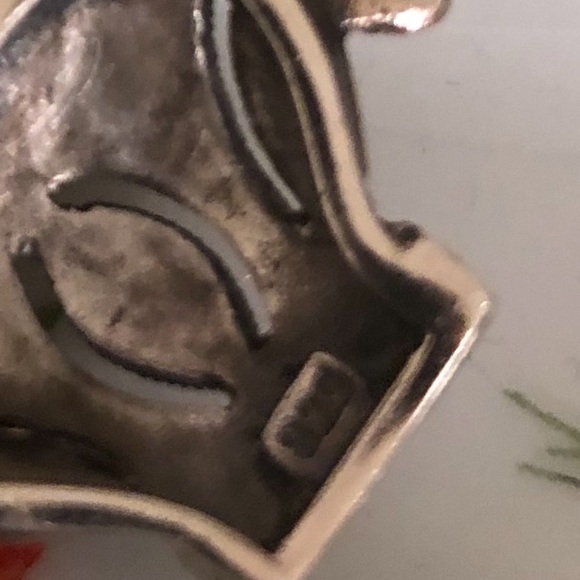 Art Nouveau antique Brooch,with Garnet flowers 🌺 and marcasite stones. 925 silv - Picture 5 of 6